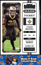 Tyrann Mathieu 2022 Panini Contenders #65 New Orleans Saints Football