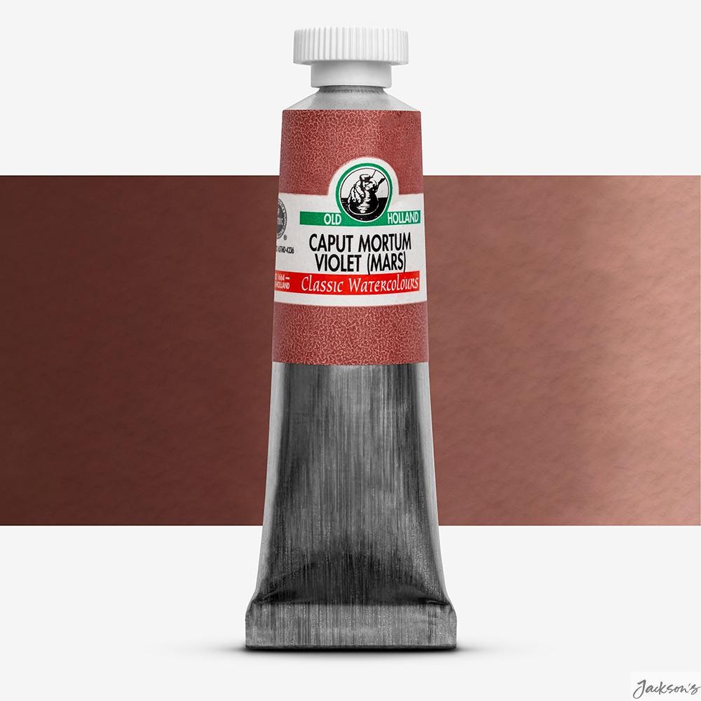 Old Holland Watercolour Paint Synthetic Iron Oxide 18ml Caput Mortuum Violet ...