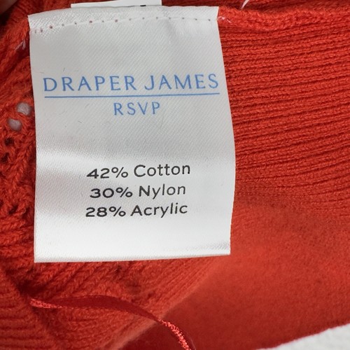 Draper James RSVP Strickjacke Pullover Struktur Rot XL Ellenbogen Puffärmel Frühling Neu mit Etikett - Bild 9 von 16