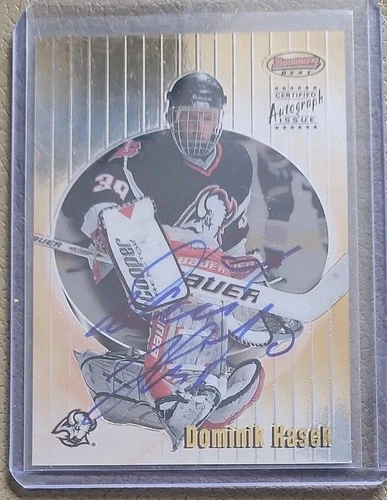 1998-99 Bowman's Best - Certified Autograph Issue Dominik Hasek #A1B Sabres