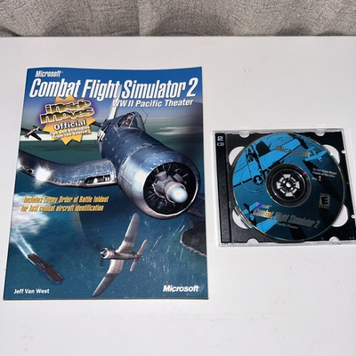 #ad #ad Microsoft Combat Flight Simulator 2 Official Inside Move Book amp; PC Disc 1 Game $25.00