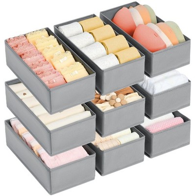 DIMJ Drawer Organizer Clothes - Underwear Organizer Small Sock Organizer Closet 