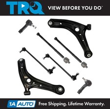 8 Piece Steering Suspension Kit Control Arms Tie Rods Sway Bar End Links