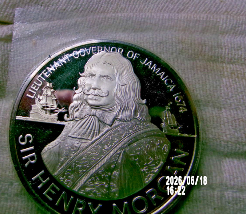 1974 Sir Henry Morgan - 1.486oz Of Silver $10 Coin 