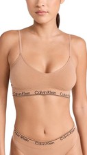 Calvin Klein Bralette Sandalwood Lightly Lined Cotton, X-Small