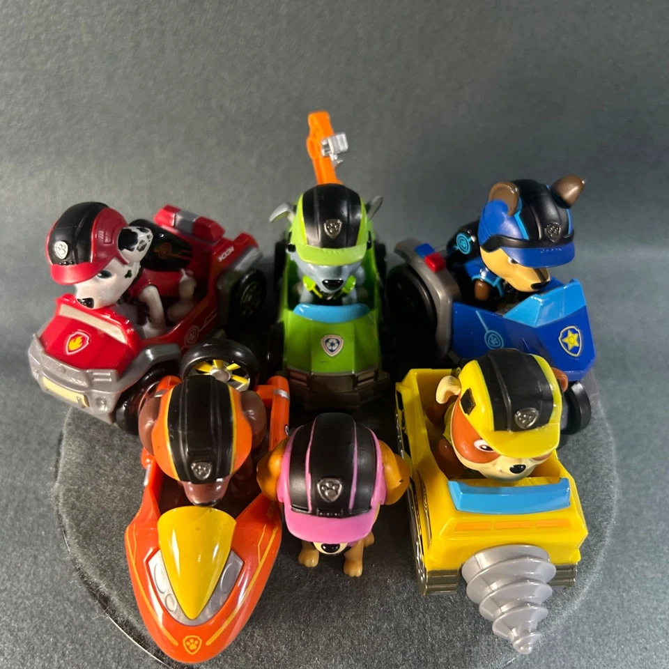 Lote de figuras y vehículos Paw Patrol Mission Paws Spin Master Chase Marshall Skye Foto 2 de 4