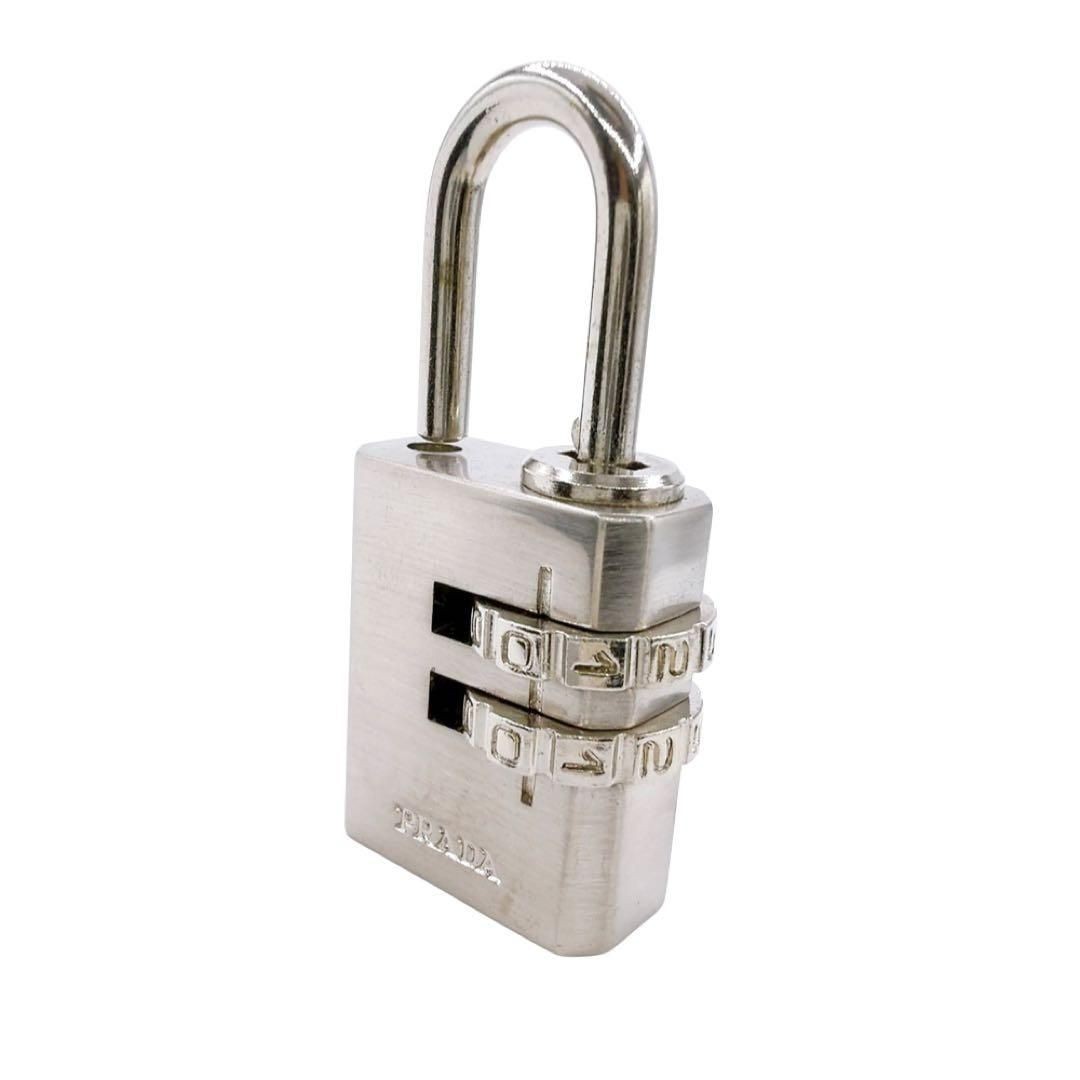 Authentic PRADA Cadena Padlock Silver Dial Lock C… - image 5