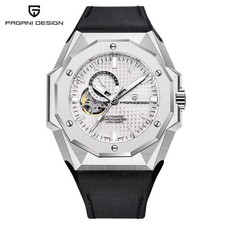 42MM Men's Skeleton Automatic Ap Watch Stainless Steel Sapphire 100M Waterproof 