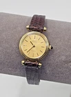 VTG Seiko Lassale Gold Tone Womens Watch w/Original Leather Strap - WORKS!