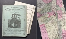 1880 Guide HUDSON RIVER BY DAYLIGHT McQuill 175p ORIGINAL 33 x 6-in COLOR MAP