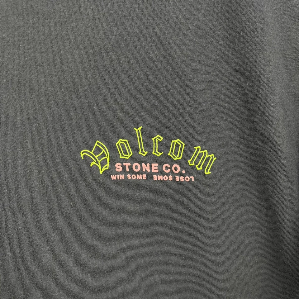 Volcom T-Shirt Men's Size M Black Stone Double Sided Logo Short Sleeve - Image 4 of 4