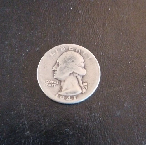 1941 Washington Quarter Silver 25C US Coin Circulated 0.9 Fineness