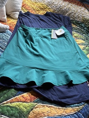 NWT Teal Green Nylon Skort
