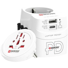 Image of Skross Pro Light USB AC45PD Travel Adapter with PD USB Charger