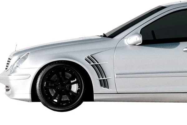 For Mercedes-Benz C350 06-07 W-1 Style Fiberglass Front Fenders Unpainted Foto 2 de 4