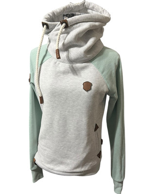 Naketano Green Gray Hoodie Sweatshirt Women s Size Medium