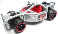 2014 HOT WHEELS HW DEMOLITION DERBY ROLL CAGE #98 SILVER DIECAST 2 7/8" RACE CAR