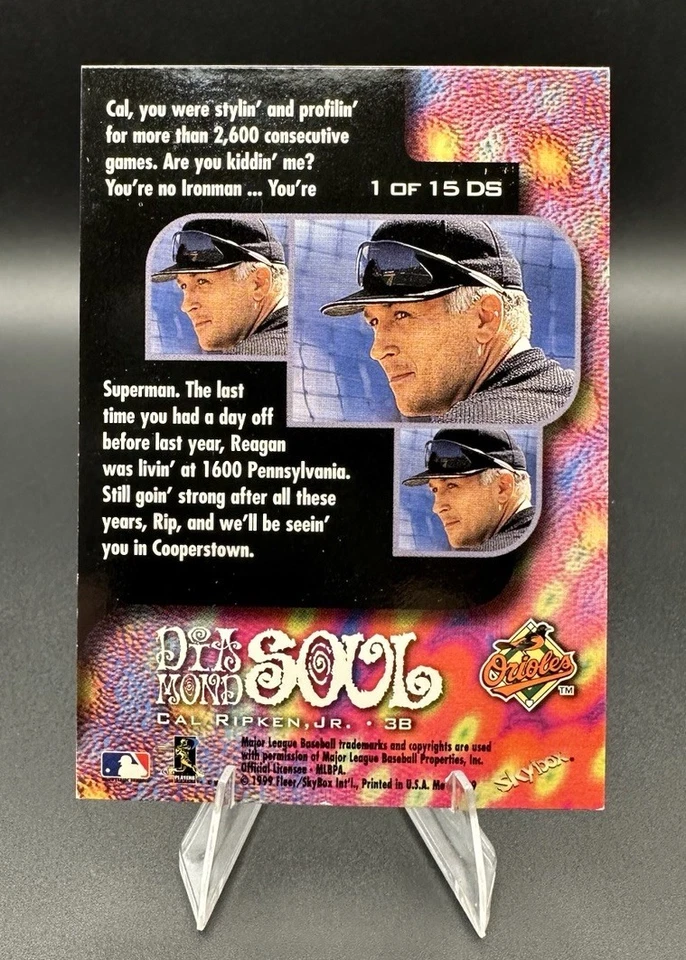 1999 Skybox Metal Universe DIAMOND SOUL NO1 Cal Ripken Jr HOF РЕДКАЯ - Изображение 2 из 2