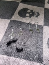 Silver Cross Earrings
