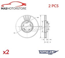 BREMSSCHEIBEN SATZ PAAR TOMEX BRAKES TX 70-75 2PCS P FÜR FORD TRANSIT