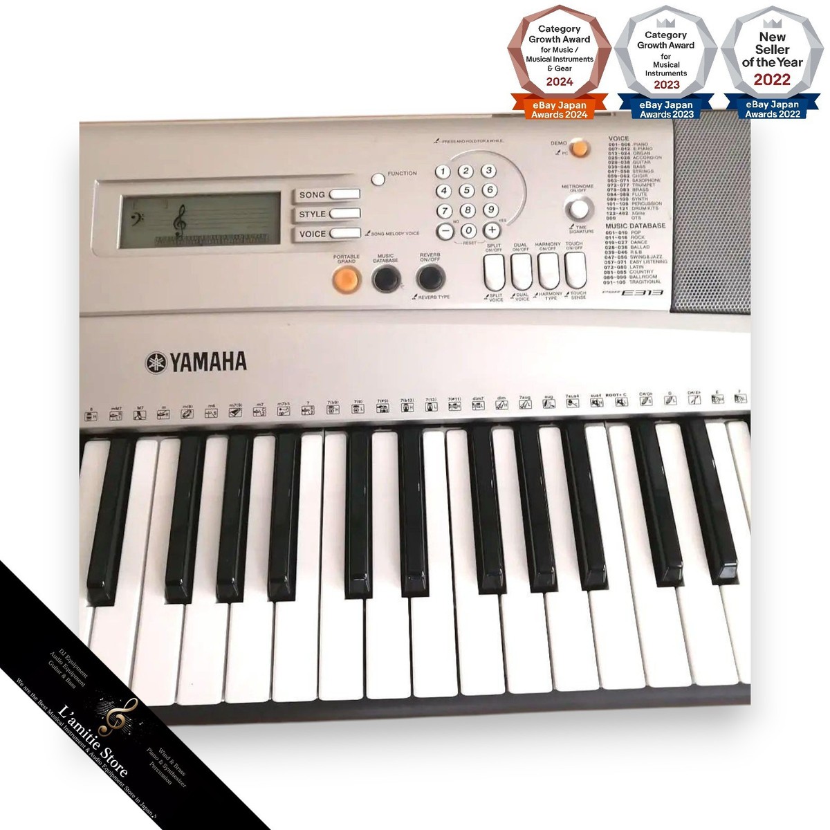 YAMAHA ヤマハ 電子ピアノ PSR-E313［美品］61鍵盤 Yamaha PSR-E313 Keyboard for sale online | eBay