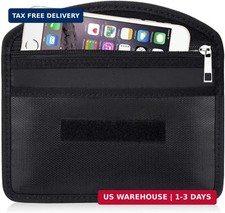 Fireproof Faraday Bag with Zipper Anti-Tracking EMF GPS RFID Car Key Signal Bloc
