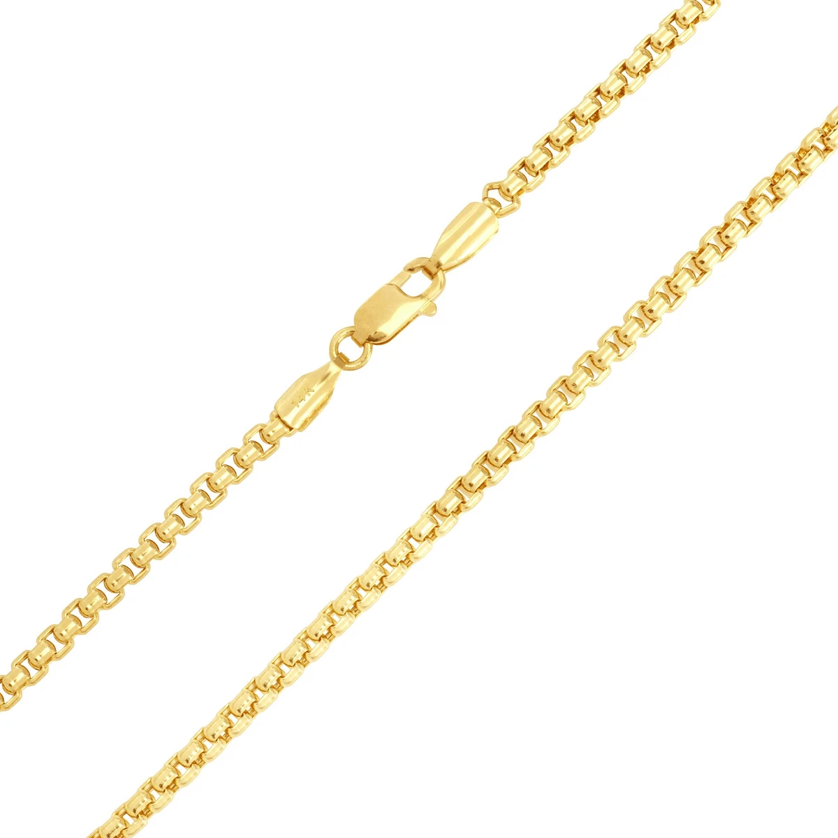 14 K Yellow Gold Box Chain Necklace for sale | eBay