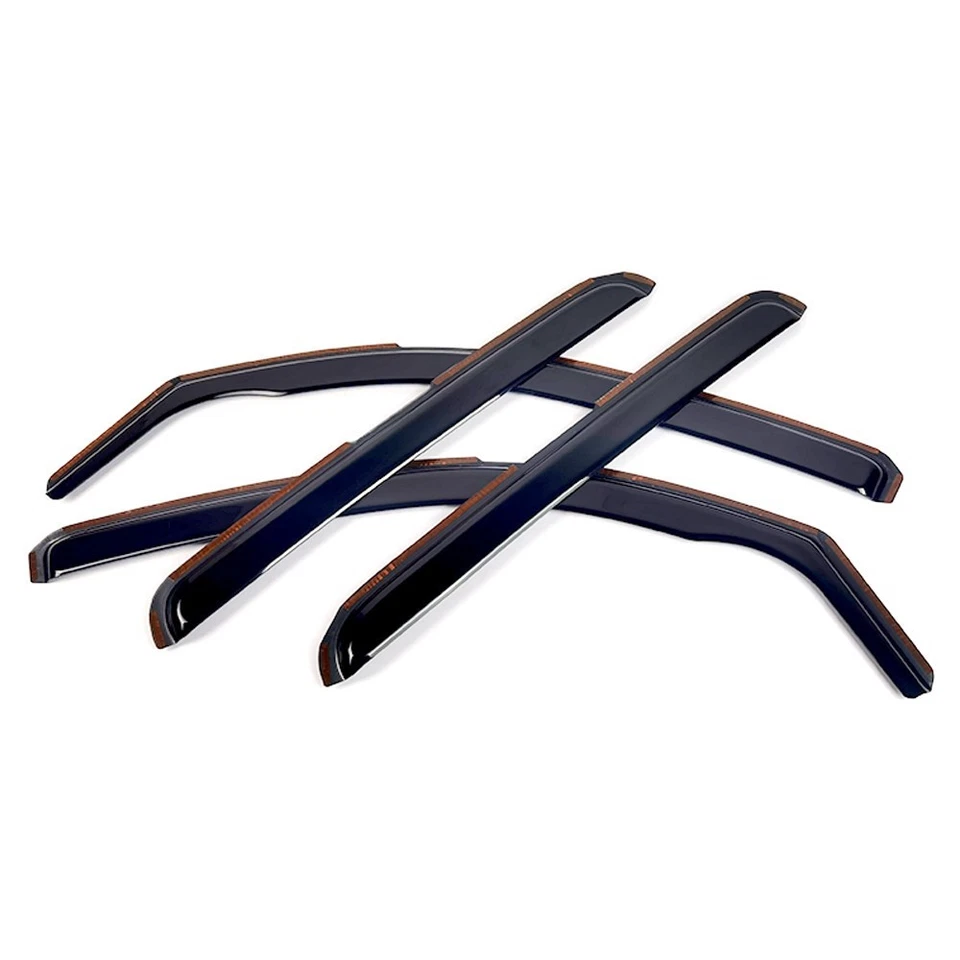 Para Toyota Tacoma 2005-2015 doble cabina ventana visera deflector de viento en canal Foto 4 de 4