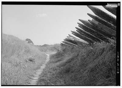 8. VIEW FRAISES POLES REDOUBT YORKTOWN BATTLEFIELD FROM BELOW VICINITY REDOUBTS
