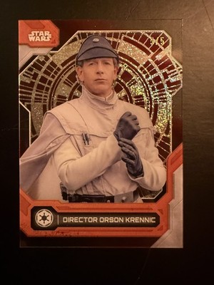 Director Orson Krennic Rogue One Red /5 Topps Star Wars High Tek 2024 #29