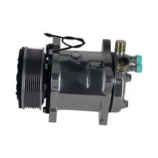 A/C Compressor W/ 8-Groove Pulley For Sanden 508 Style Serpentine Belt PAG46