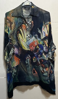 Dilemma New York Shirt Wmns One Size Art To Wear Watercolor Abstract Maximalist