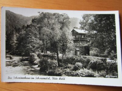 Postcard the Swiss House in the Schwarza Valley Thuringia. forest pre 1945