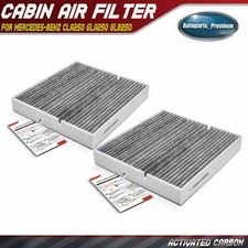 2x Cabin Air Filter with Charcoal Media for Mercedes-Benz CLA250 GLA250 GLB250