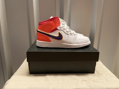Nike Air Jordan 1 Mid 3-Peat / Alternate Swoosh GS (Multicolour) - 3 UK /  3.5 Y | eBay