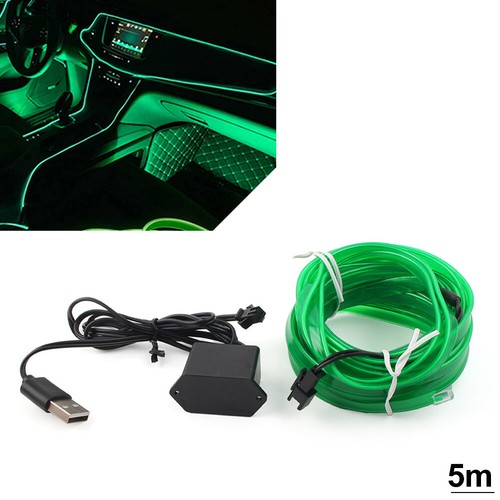 Tira de luces LED para decoración de ambiente interior de coche de 5 metros USB - Imagen 21 de 32