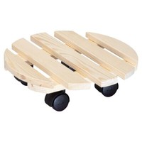Wagner Pflanzenroller Blumenroller Paletti Rund 30 X 8 Cm Natur