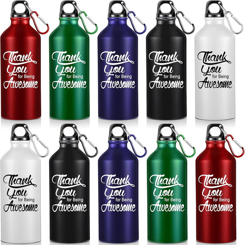 10 Pcs Employee Appreciation Gifts Thank You for Being Awesome Water Bottle 20 O