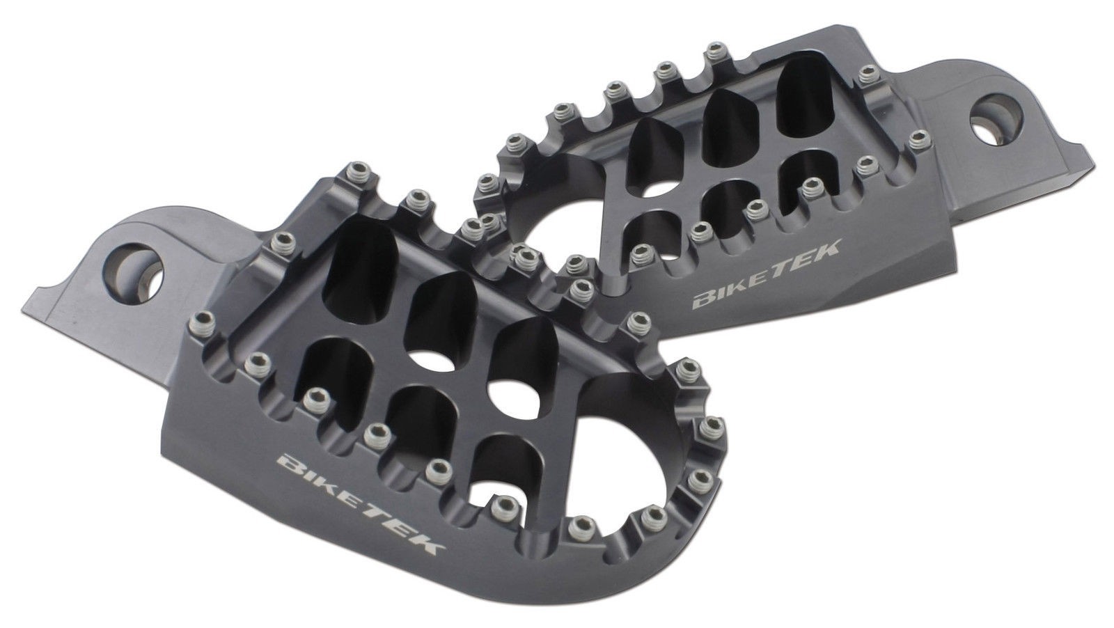BIKETEK MX OFF ROAD FORGED FOOTPEGS TO FIT SUZUKI IN GUN METAL