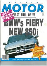 MODERN MOTOR car Magazine July 1990 BMW 850i Mercedes-Benz 300TE Alfa Spider