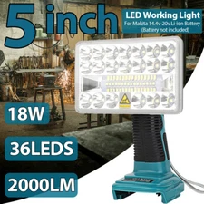 Portable LED Work Light for Makita 18V Lithium Battery 18W 2000LM LED Flashlight