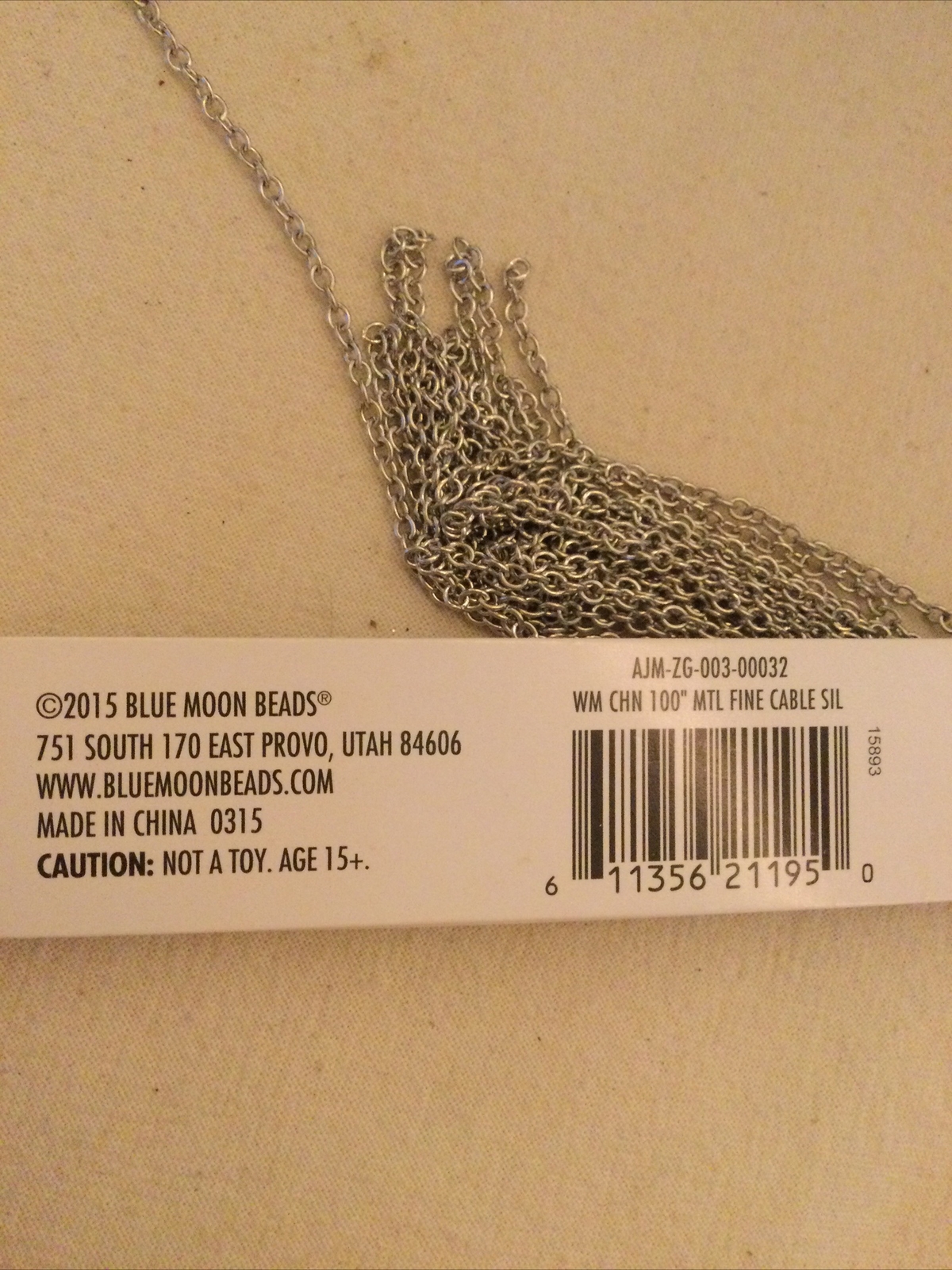 Blue Moon Beads Chain 100” AJMZG00300032 With Clasps eBay