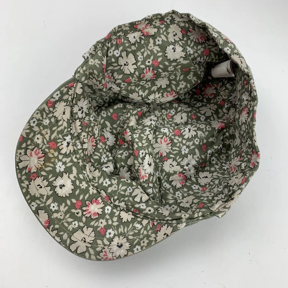 Antiguo Sombrero Ajustado Verde Marino Floral Niñas Pequeñas Ejército Gorra de Baile M Foto 2 de 3