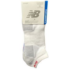 NEW BALANCE N611-3   - Adult's 3 Pairs No Show Polyester Performance Socks