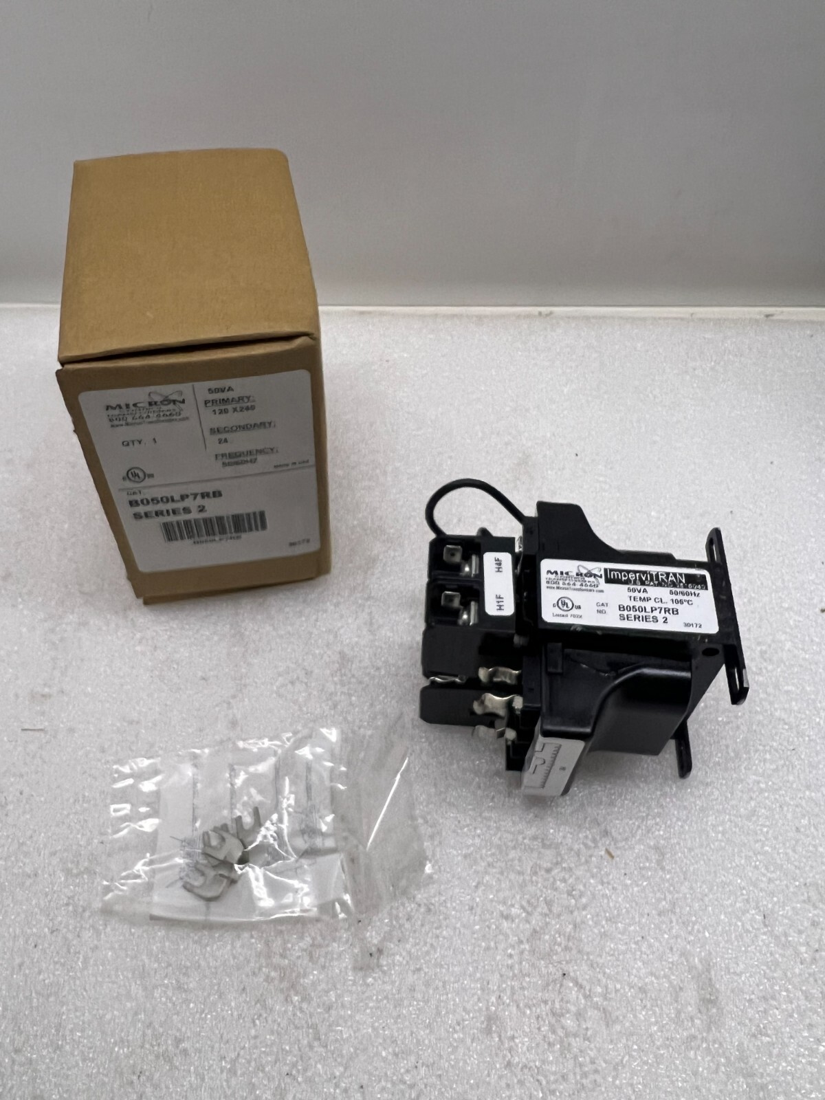 Micron Control Transformers B050LP7RB Series 2 50VA 50/60Hz 30172 New NIB