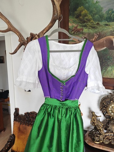 Damen Dirndl 40 Sportalm 3 Tlg.Baumwolle Seide - Bild 14 von 21