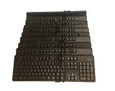 Lot of 10 Dell Ultra Slim USB Wired Slim Keyboards KB212-B