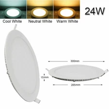 LED Panel Light 3W 6W 9W 12W 15W 18W 24W Round Recessed Ceiling Down Lights
