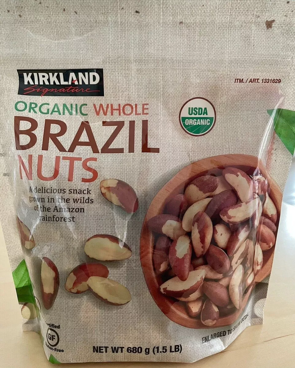 1 Pack NEW Kirkland Signature Organic Whole Brazil Nuts 1.5 lbs