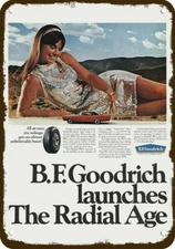 1967 Sexy Woman & B.F. GOODRICH Tires Vintage-Look DECORATIVE REPLICA METAL SIGN